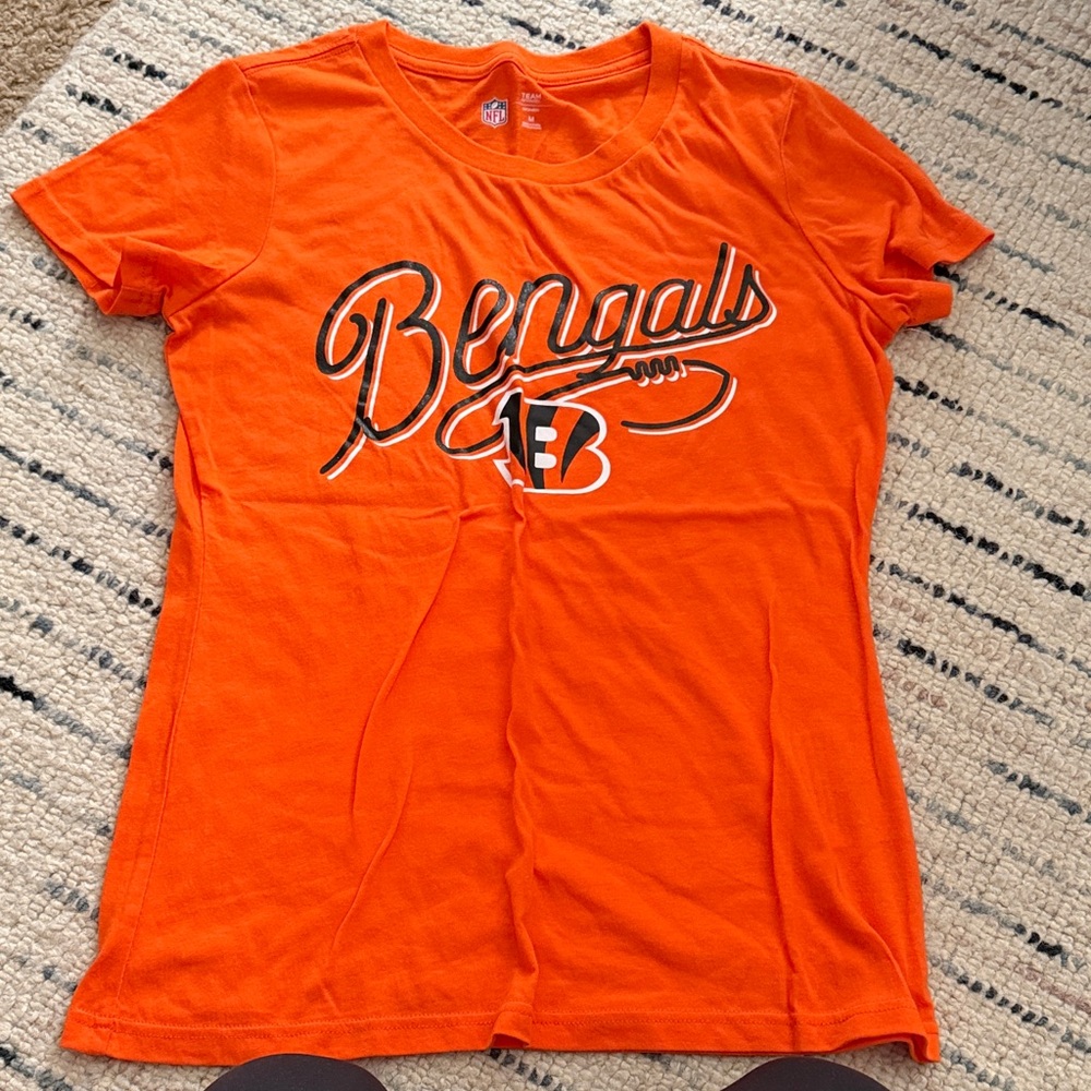 5- NFL Bengals Orange Short Sleeve Tee - Picture 5 of 7